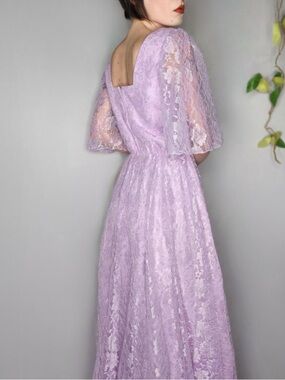 Lace Maxi Dress in Lavender - Elegant Women's Dress